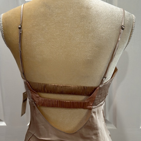 By Anthropologie Colorblock Satin Slip Dress Size Small - Picture 8 of 13